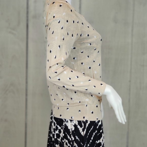 2 For $12 AT Loft Dot Button Up Cardigan Size XS - Picture 7 of 10